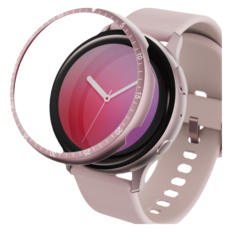 适用三星Galaxy watch active2金属刻度圈Sansung智能运动手表表带40/44mm不锈钢表盘Beze