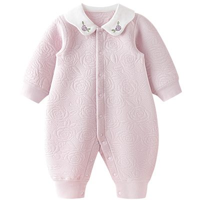 汤尼倍儿女宝宝夹棉连体衣秋冬季