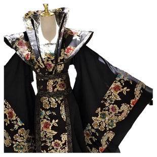 唐朝服饰武则天古装汉服女成人大码龙袍重工原创黑色贵妃皇后服装