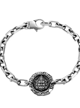 黄财神太角纯银手链复古祥云新款