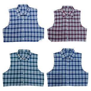 假领子男女磨毛纯棉格子假衬衫衣领百搭秋冬季卫衣装饰领高端加厚