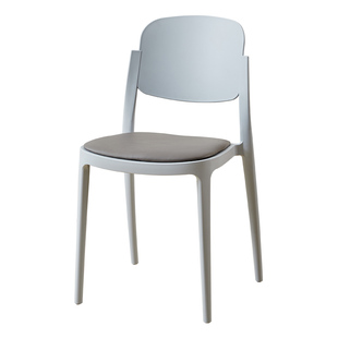 北欧塑料椅子大人加厚靠背凳子餐桌椅带坐垫简约餐椅家用可叠放