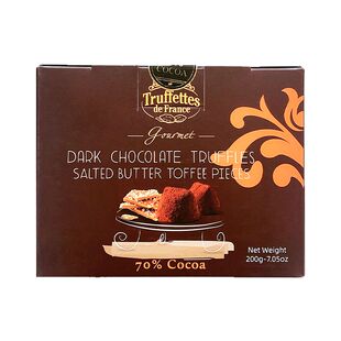 进口法国truffles原味黑松露巧克力200g咖啡海盐零食年货礼盒装