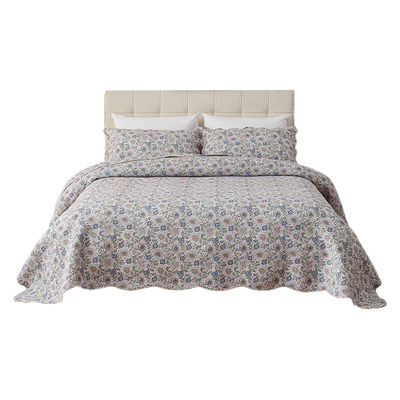 床盖双面纯棉波浪边高密绗缝薄款