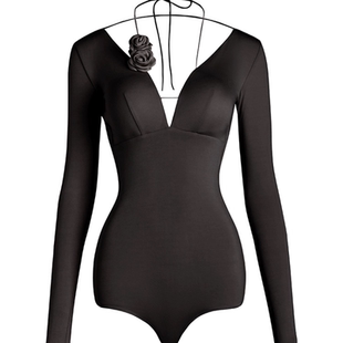 ZYM23104【纯欲对白】露背上衣长袖拉丁舞服2023新款秋冬带内衣