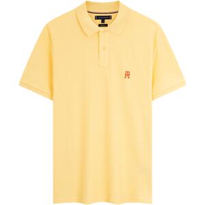 Tommy男装珠地网眼净色纯棉POLO