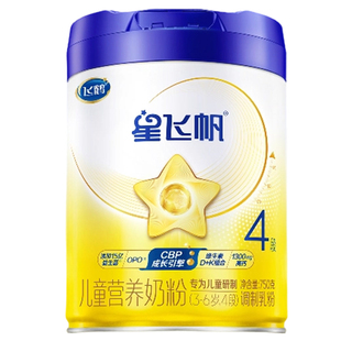 3听送400g】飞鹤星飞帆4段3-6岁牛奶粉750g*1罐官方正品学生
