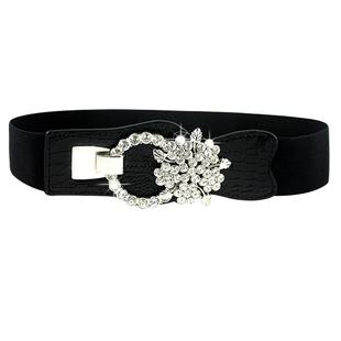 女秋冬高级感腰带百搭松紧弹力气质腰封黑色简约配连衣裙子束腰带