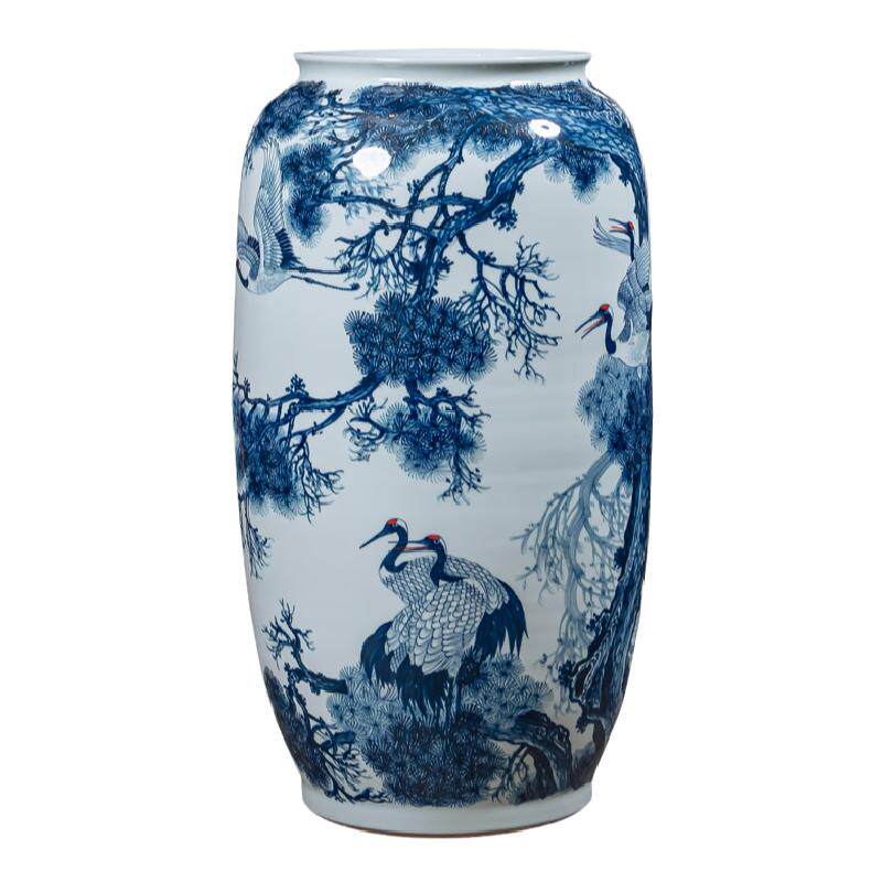 景德镇手绘插花书房箭筒陶瓷器