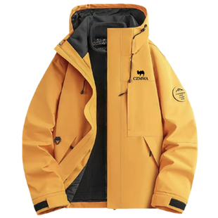 【双内胆极寒系列】骆驼骑师男女冲锋五合一防风防水保暖冲锋夹克