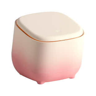 桌面垃圾桶按压带盖迷你简约高颜值办公卧室客厅学习收纳小卫生桶