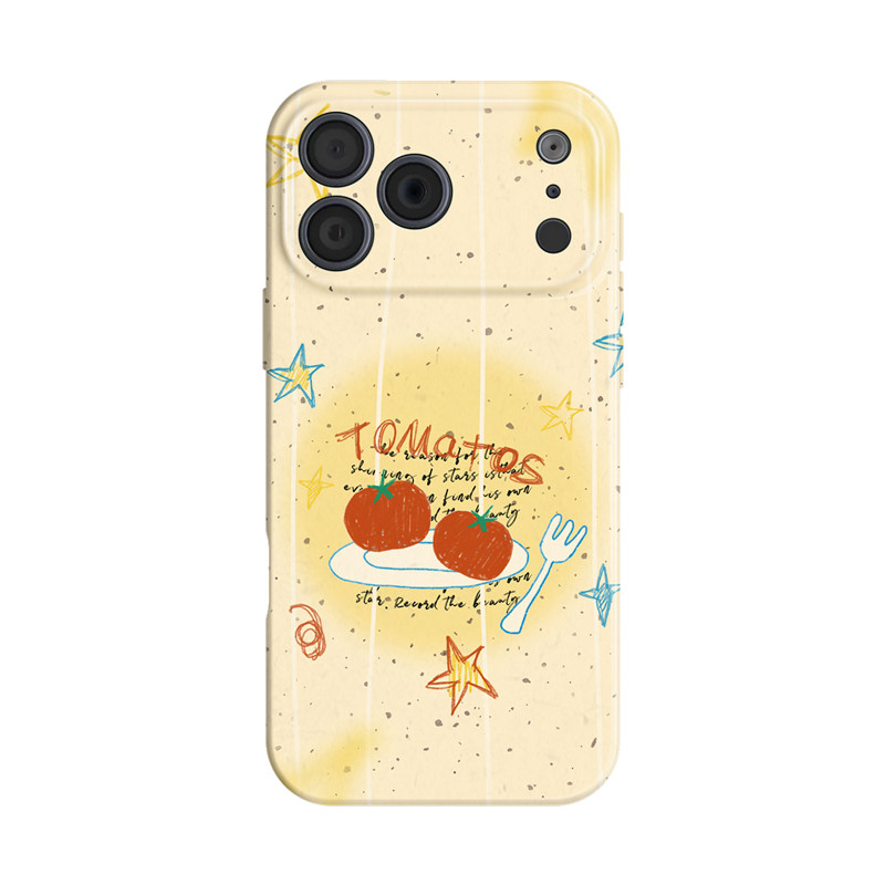 番茄星星~创意涂鸦ins适用iphone17promax手机壳苹果16华为nova14mate80小米15opporeno13软vivox200一加ace6