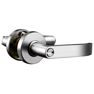 卫生间不锈钢门锁无钥匙通用型铝合金洗手间锁浴室厕所三杆式执手