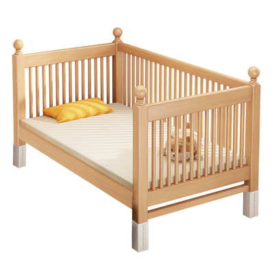 实木拼接床儿童婴儿床边加宽床可升降男孩女孩带护栏定制宝宝小床