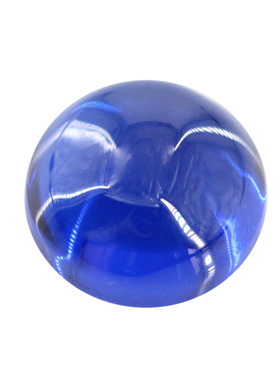 圆形平底素面蓝尖晶裸石宝石戒面