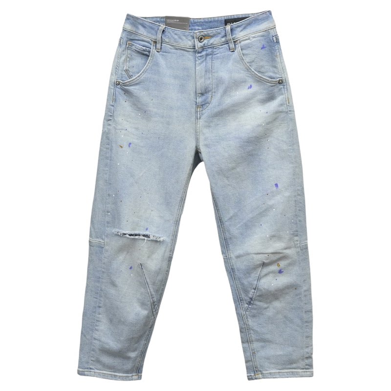 春夏ABLEJEANS破洞九分牛仔裤
