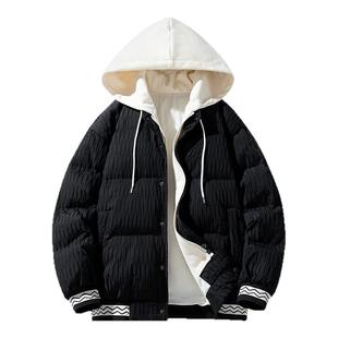 贵人鸟羽绒服男女款2026年冬季拼色棉衣服情侣防寒保暖外套男冬款