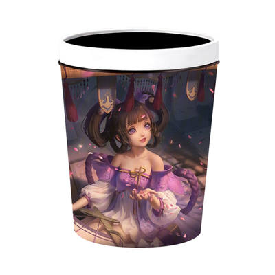 王者荣耀皮革压圈垃圾桶12升