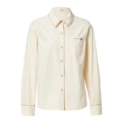 范可儿直筒纯棉翻领衬衫简约百搭