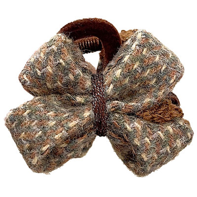 超可爱毛呢蝴蝶结公主头小抓夹女