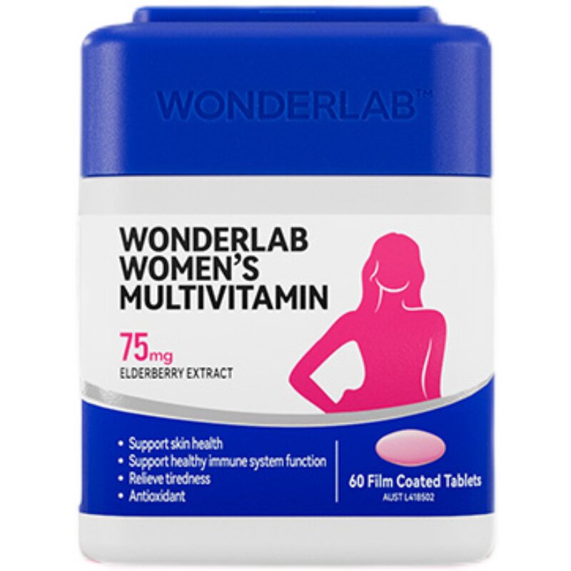 WonderLab女士多维片复合维生素C补铁血B族生物素烟酰胺官方正品