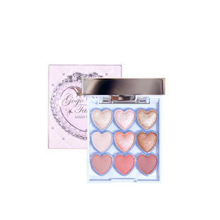 戈戈舞九色眼影盘双层多功能储物盒日常大地色高光腮红修容一体盘