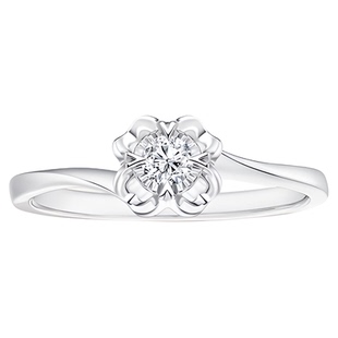 [新年礼物]DRBELIEVE雪吻经典款求婚钻戒钻石戒指铂金WJ0100