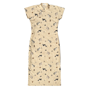 【狸猫戏蝶】原创民国旗袍新中式改良年轻款少女中国风无省旗袍女