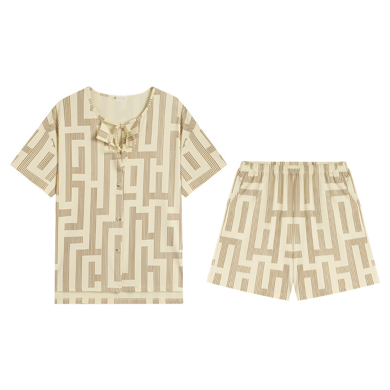 夏季棉质情侣简约休闲家居服套装