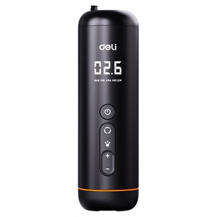 得力车载充气泵汽车打气泵轮胎带测胎压电动无线便携式轿车打气筒