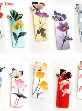 5Pcs Butterfly Bookmarks for Books Cute Kawaii 3D Bookmark O