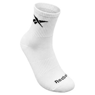 Reebok锐步袜子男女款吸汗运动袜男士中筒袜高弹舒适防臭抗菌透气