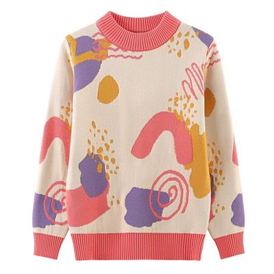 女童针织毛衣冬装儿童纯棉线衣