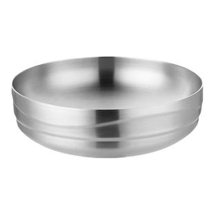 不锈钢碗304食品级双层饭碗大碗泡面碗冷面韩式拌饭汤碗个人专用