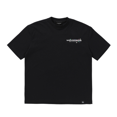 Makemore平底闪钻纯棉美式短袖男