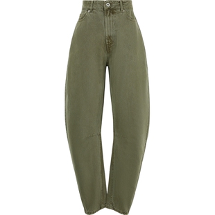 【折扣】HALFBOY女士贴花高腰锥形牛仔裤