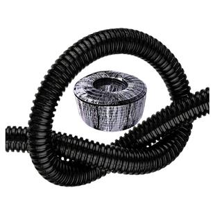 国标阻燃波纹管防火护线管PP开口电缆黑色套管塑料穿线管加厚软管