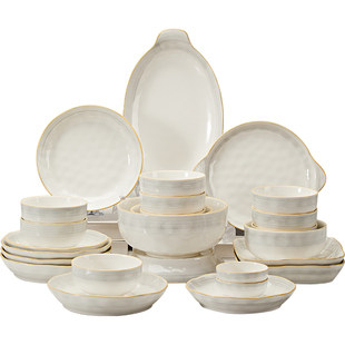 碗碟套装家用2025新款高颜值餐具陶瓷碗盘釉下彩碗具乔迁新居送礼