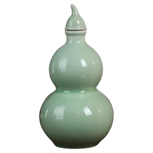 景德镇陶瓷葫芦酒瓶空瓶子1斤装500ml密封酒壶纯白酒罐家用小酒坛