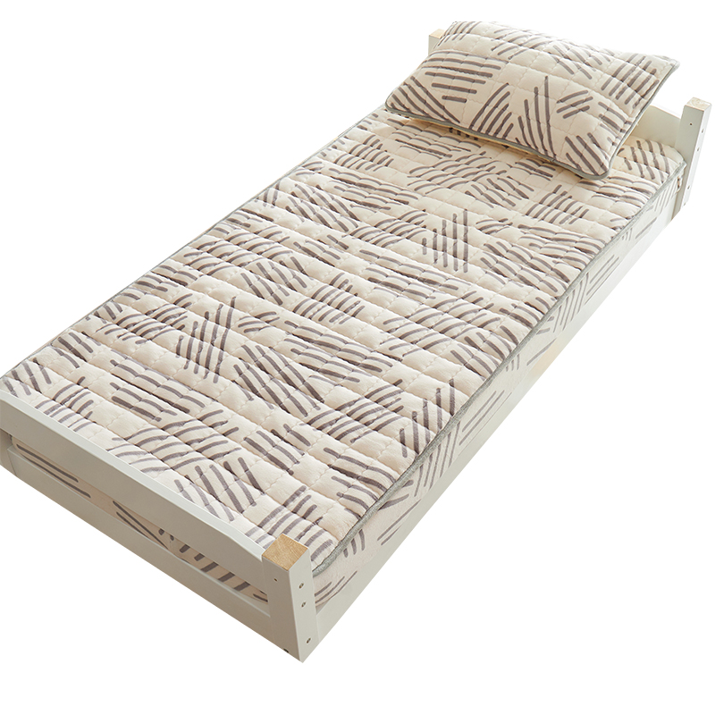 无印良品牛奶绒夹棉床笠单件加厚冬季加绒毛学生宿舍单人冬天床罩