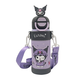 库洛米儿童保温杯吸管杯女孩学生上学专用316食品级可爱双饮水壶