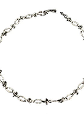 嘻哈个性打结项链男潮基础款钛钢不褪色街头小众高级感锁骨链配饰