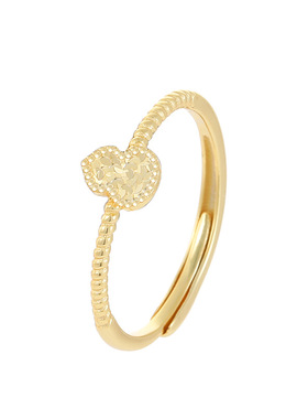 S925纯银碎冰冰小葫芦戒指