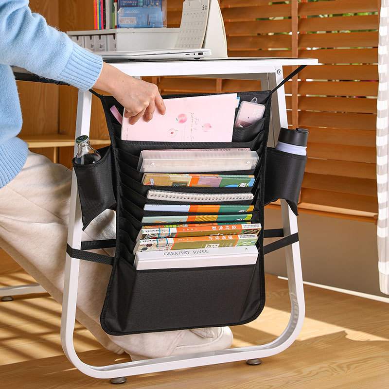 课桌收纳学生防滑挂袋大容量袋书袋书桌书桌多功能挂物储袋挂书袋