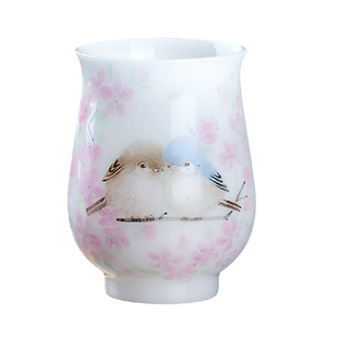 妙莲天香张丽娇大师手绘冰种玉瓷主人杯高档个人专用茶具茶杯送礼