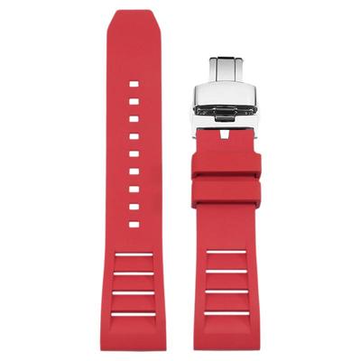 硅胶手表带适配Geya/格雅航天联名/长城山海关酒桶型男表26mm快拆