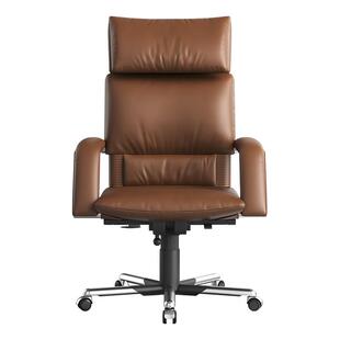 TOMU【门店同款】意大利经典真皮办公椅设计师款复古高端老板椅子