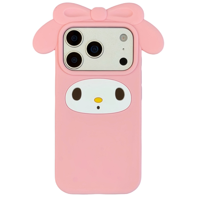 @BOBBY PLANET日本新品~立体硅胶卡通melody可爱粉色少女美乐蒂适用iPhone17promax手机壳苹果1543可爱礼物16