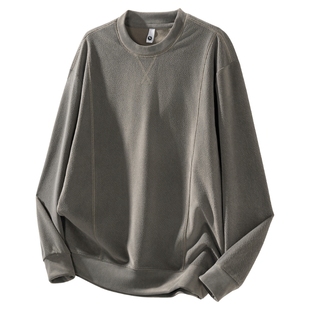 班尼路SK简约休闲风圆领卫衣男宽松加绒保暖重磅上衣潮男穿搭YS