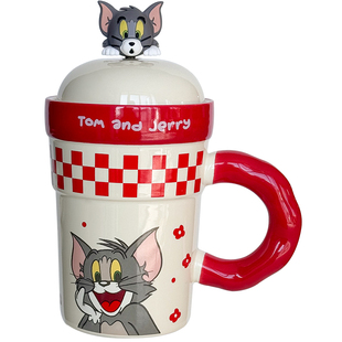 猫和老鼠联名陶瓷水杯马克杯大容量高颜值新款可爱情侣早餐早茶杯